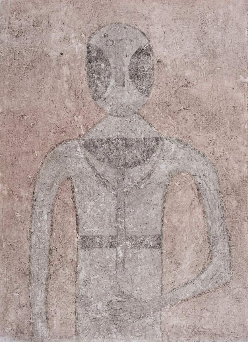 Rufino Tamayo, Hombre en blanco, Mixografía, 76 x 56 cm, 1976