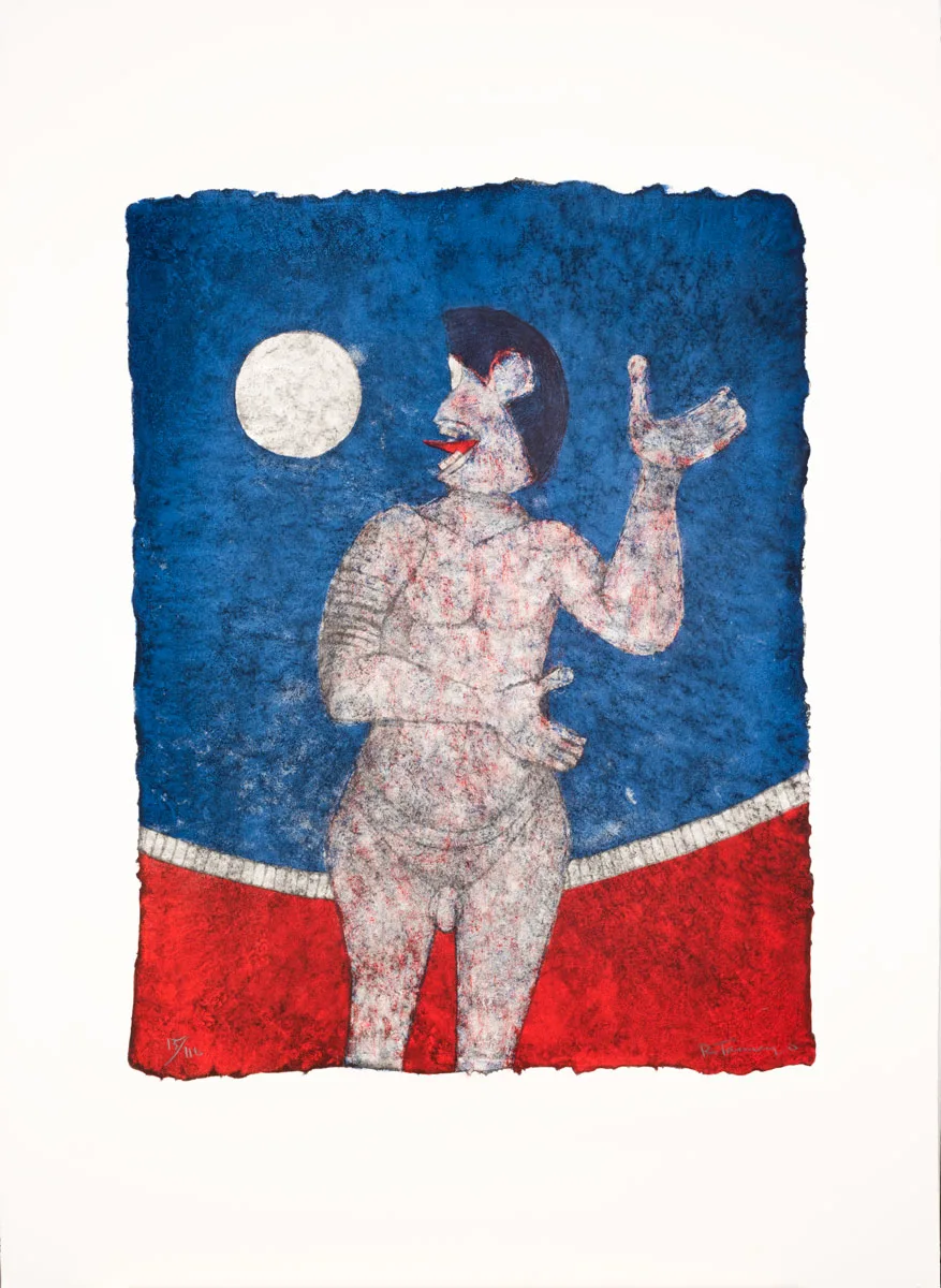 Rufino Tamayo, Luna llena, Litografía, 95.7 x 80 cm, 1989