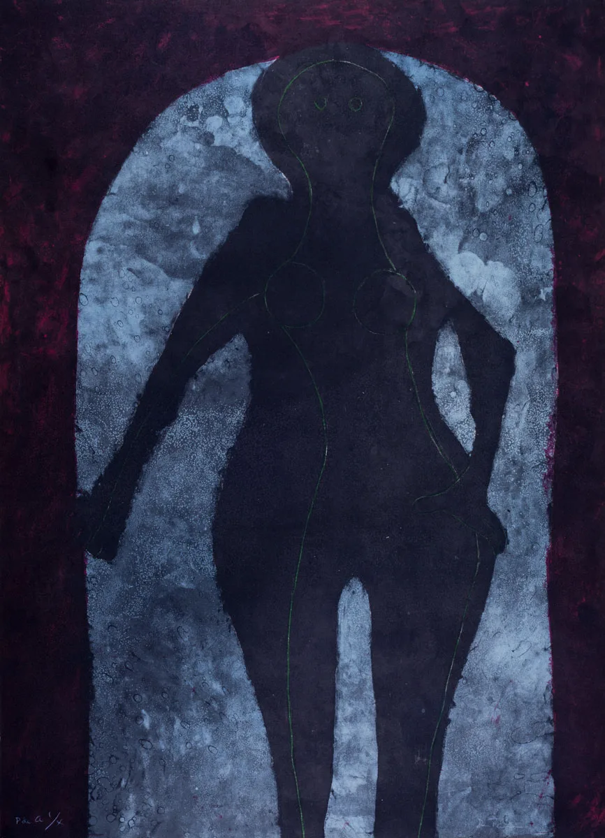 Rufino Tamayo, Mujer en negro, Litografía, 76 x 56 cm, 1973