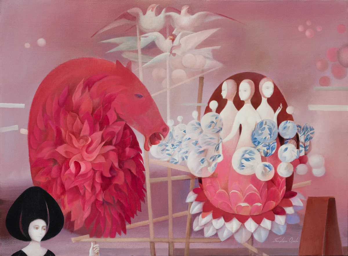 Froylan Ojeda "La criadora de sueños" Óleo sobre tela 55 x 75 cm