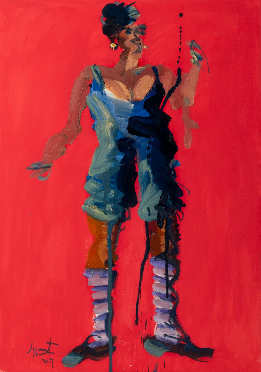 Jazzamoart Serie "Caminando por NY" III 51.3 x 36 cm Óleo sobre papel 2009