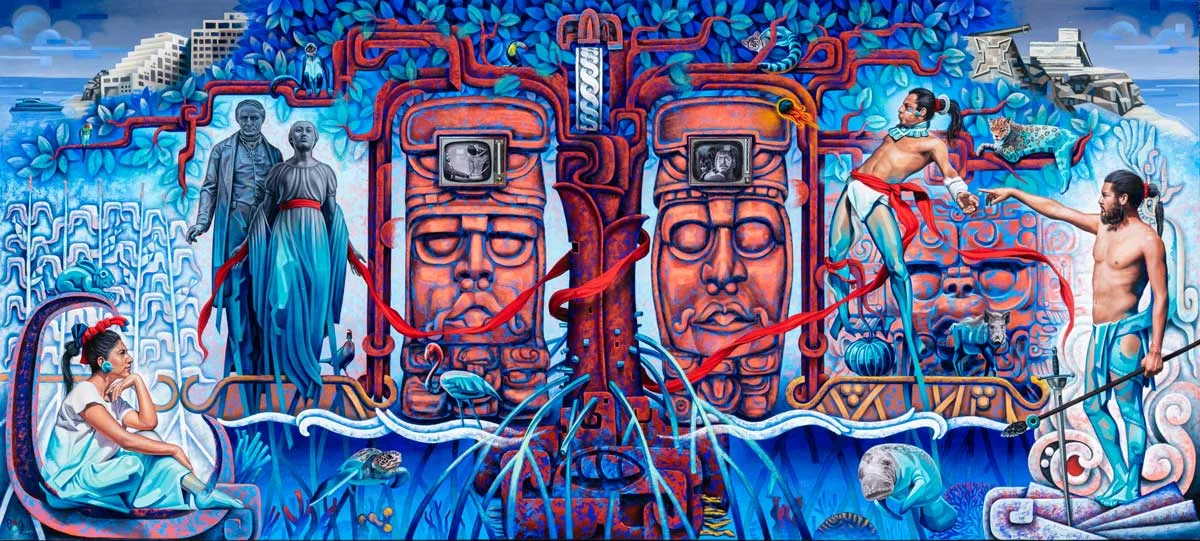 DAAVOZZ Quintana Roo 80 x 180 cm Mixta sobre tela 2019